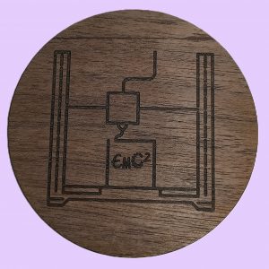 Wooden Round Coaster - 3 1/2" Round, set of 9