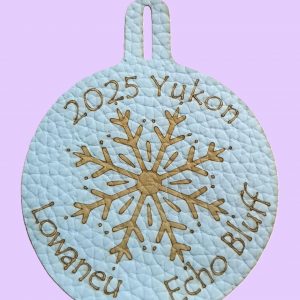 Customized Hanging Patch, 3" leather / leatherlike material.  Perfect for scouting event patches.  Set of 12 patches.