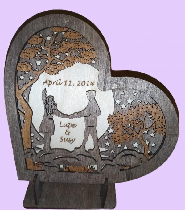 3D Layered Heart Sign, perfect for Wedding, Anniversary, Valentine's